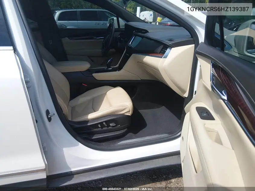2017 Cadillac Xt5 Premium Luxury VIN: 1GYKNCRS6HZ139387 Lot: 45543321