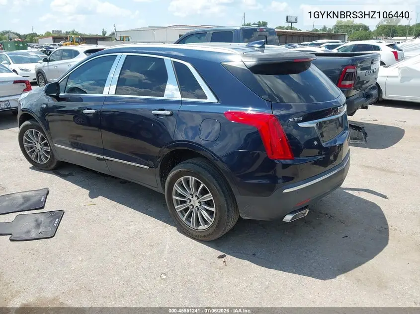 2017 Cadillac Xt5 Luxury VIN: 1GYKNBRS3HZ106440 Lot: 45551241