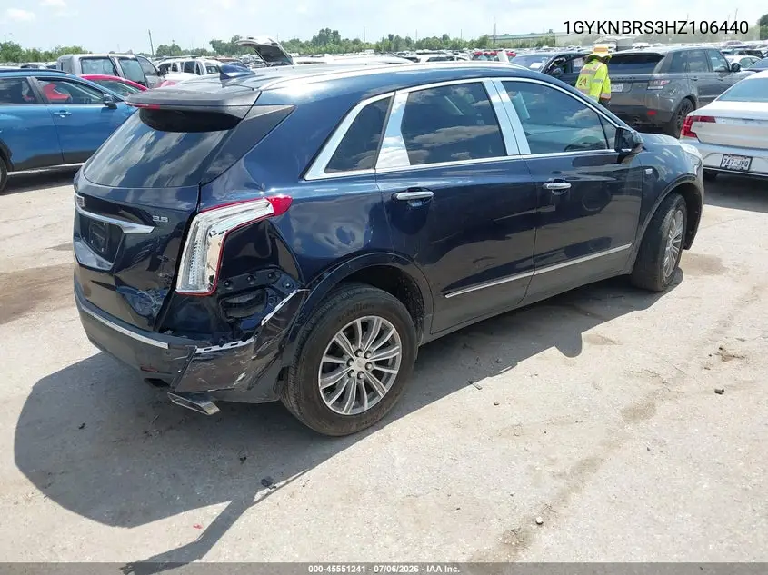 2017 Cadillac Xt5 Luxury VIN: 1GYKNBRS3HZ106440 Lot: 45551241