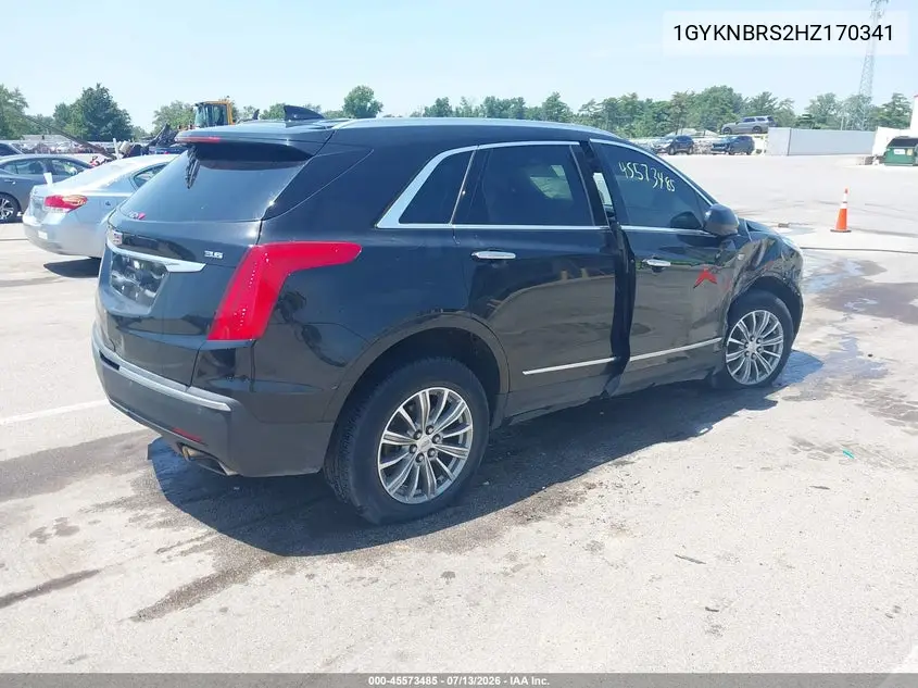 2017 Cadillac Xt5 Luxury VIN: 1GYKNBRS2HZ170341 Lot: 45573485