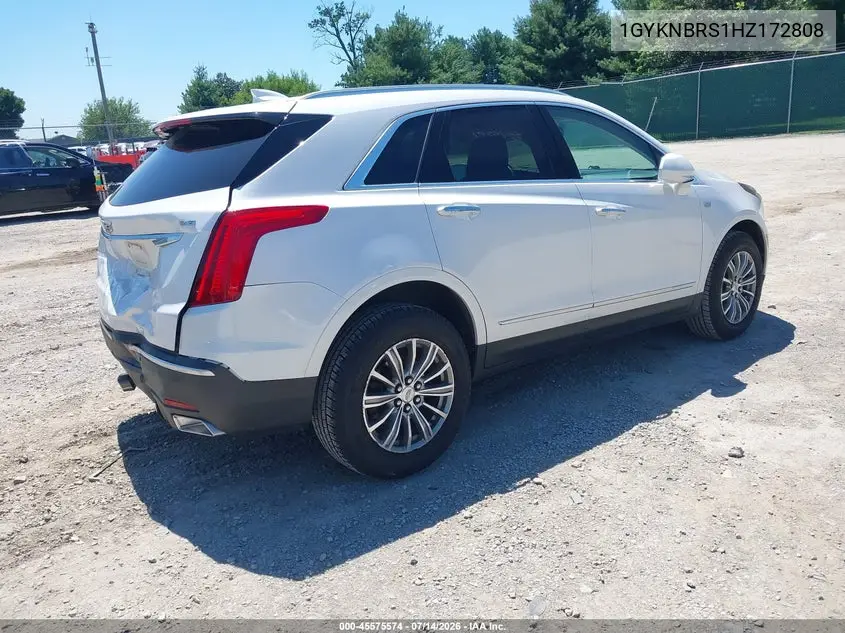 2017 Cadillac Xt5 Luxury VIN: 1GYKNBRS1HZ172808 Lot: 45575574