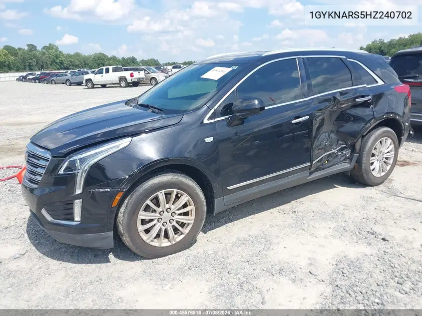 2017 Cadillac Xt5 Standard VIN: 1GYKNARS5HZ240702 Lot: 45576516