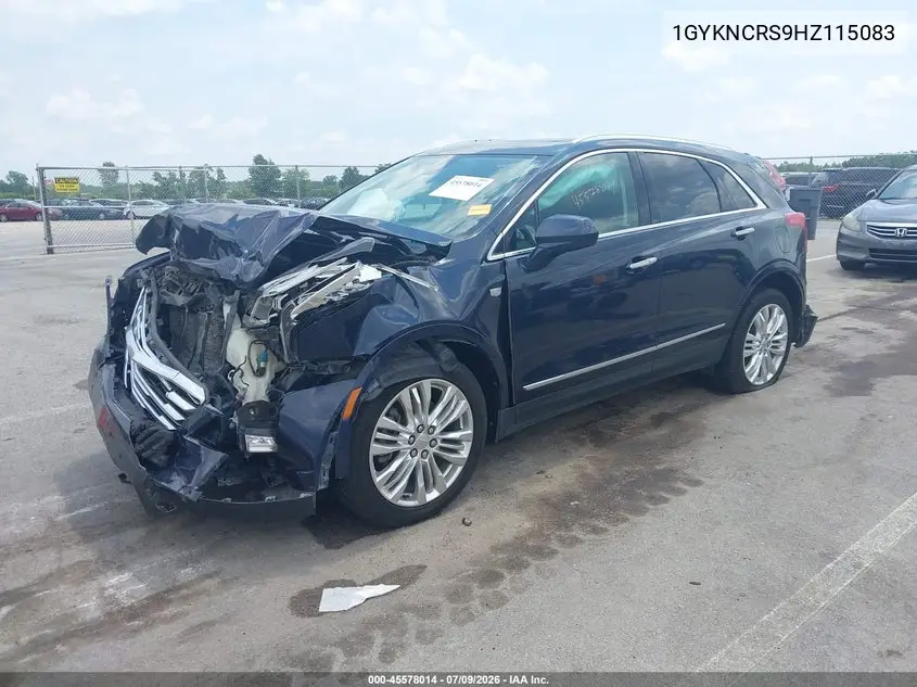 2017 Cadillac Xt5 Premium Luxury VIN: 1GYKNCRS9HZ115083 Lot: 45578014