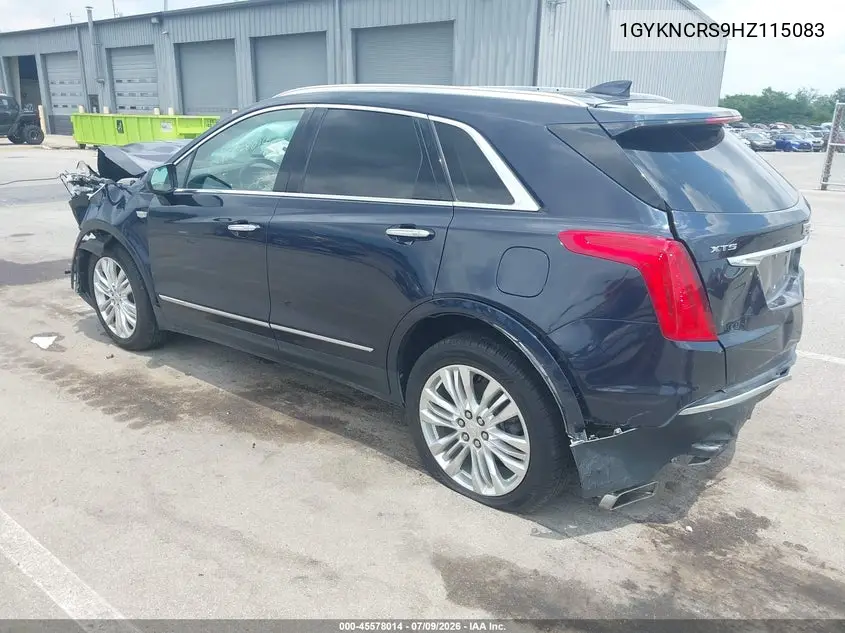 2017 Cadillac Xt5 Premium Luxury VIN: 1GYKNCRS9HZ115083 Lot: 45578014