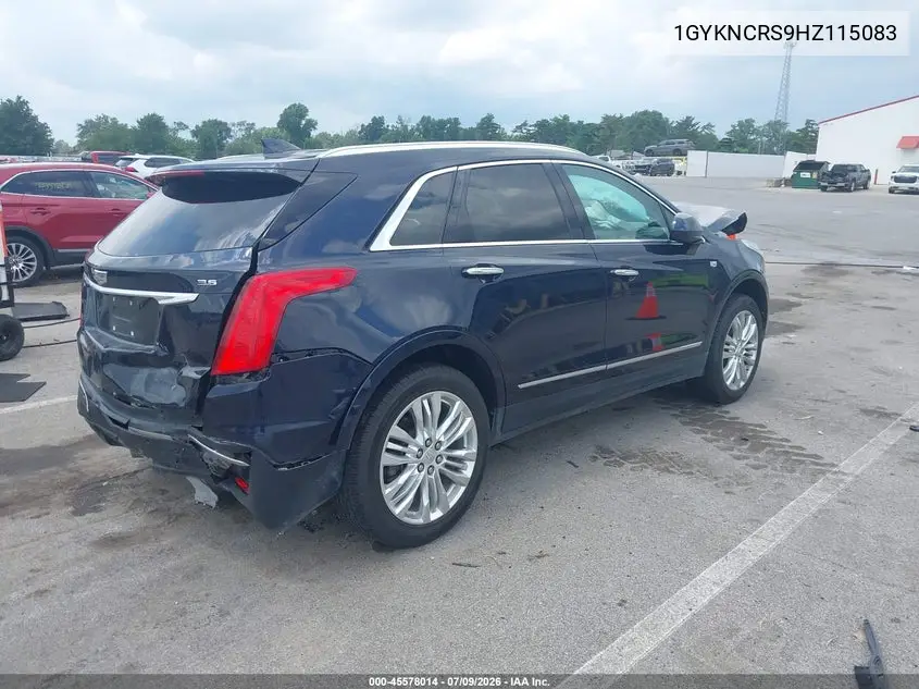 2017 Cadillac Xt5 Premium Luxury VIN: 1GYKNCRS9HZ115083 Lot: 45578014