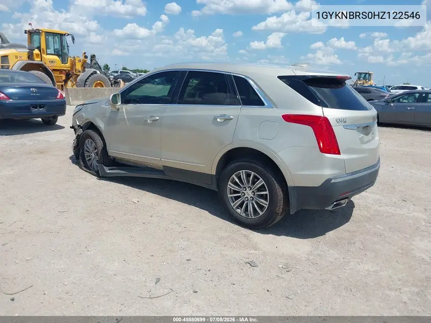 2017 Cadillac Xt5 Luxury VIN: 1GYKNBRS0HZ122546 Lot: 45580699