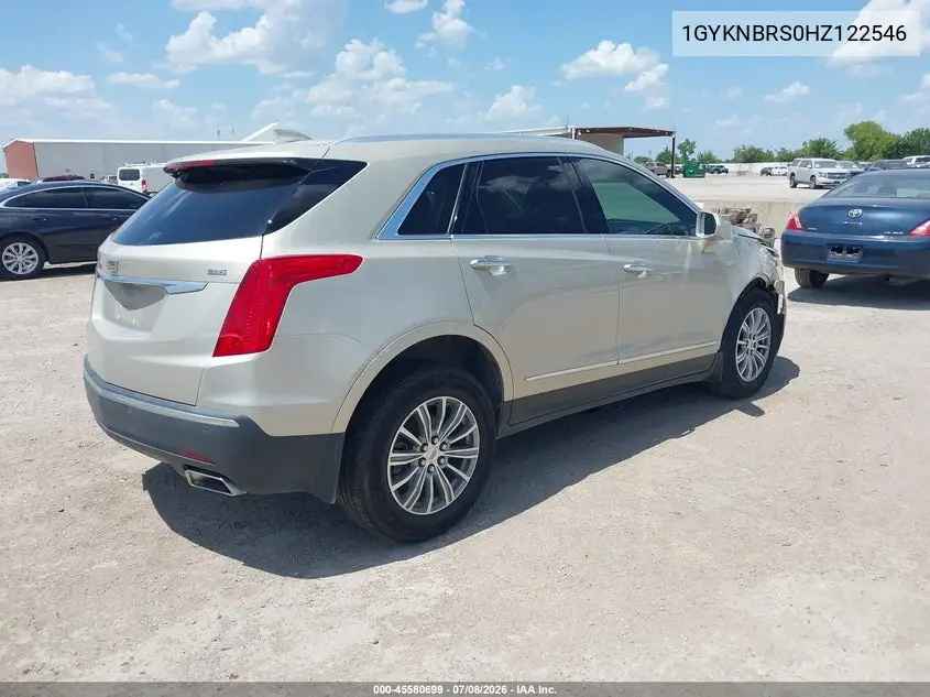 2017 Cadillac Xt5 Luxury VIN: 1GYKNBRS0HZ122546 Lot: 45580699