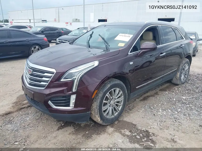 2018 Cadillac Xt5 Luxury VIN: 1GYKNCRS0JZ141092 Lot: 45438118