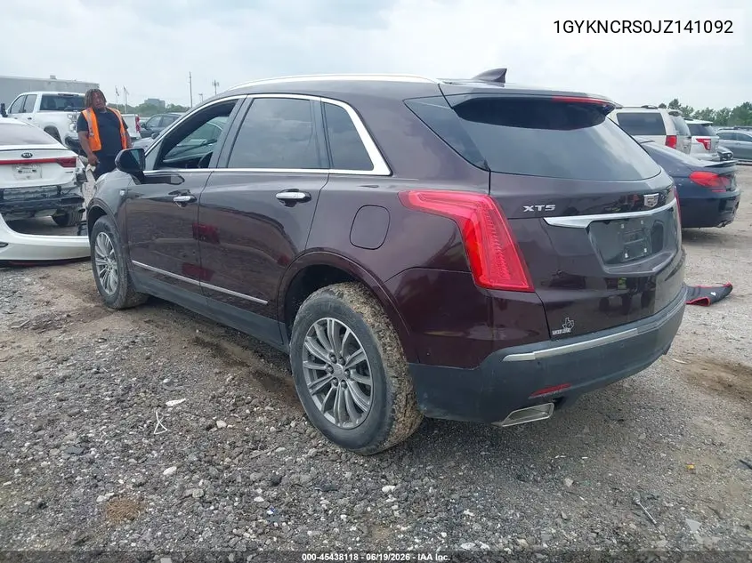 2018 Cadillac Xt5 Luxury VIN: 1GYKNCRS0JZ141092 Lot: 45438118