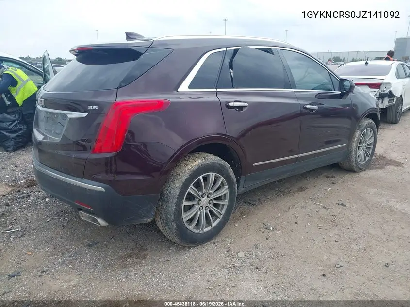 2018 Cadillac Xt5 Luxury VIN: 1GYKNCRS0JZ141092 Lot: 45438118