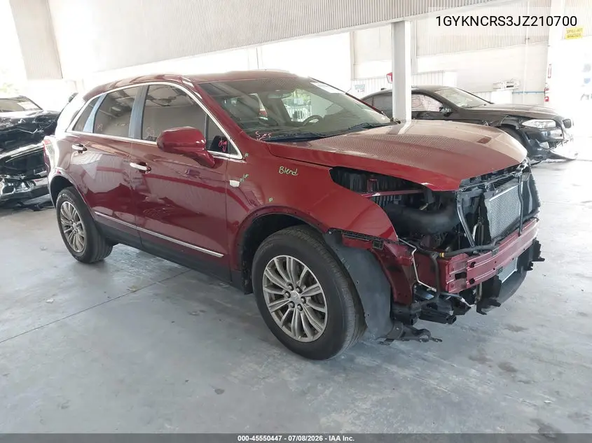 2018 Cadillac Xt5 Luxury VIN: 1GYKNCRS3JZ210700 Lot: 45550447