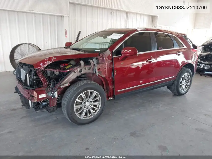 2018 Cadillac Xt5 Luxury VIN: 1GYKNCRS3JZ210700 Lot: 45550447