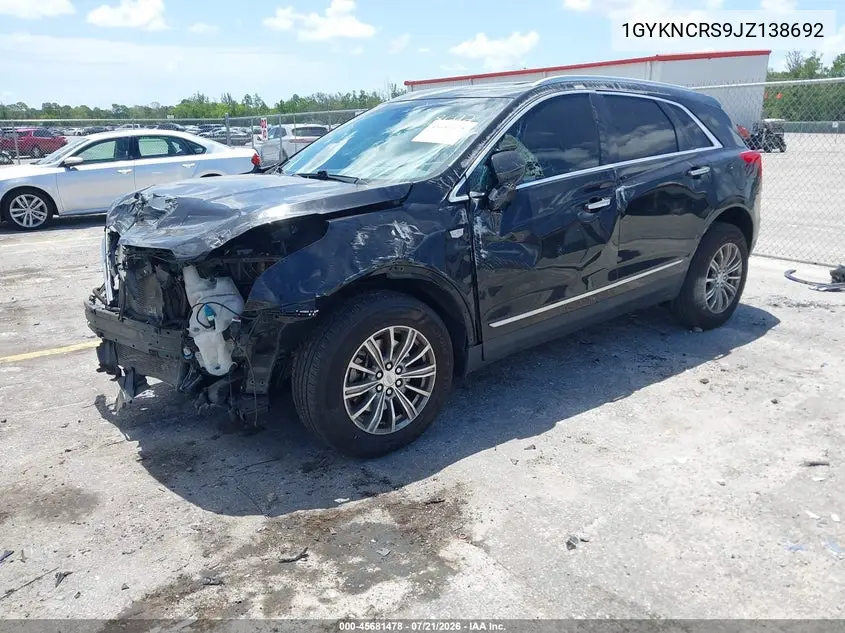 2018 Cadillac Xt5 Luxury VIN: 1GYKNCRS9JZ138692 Lot: 45681478