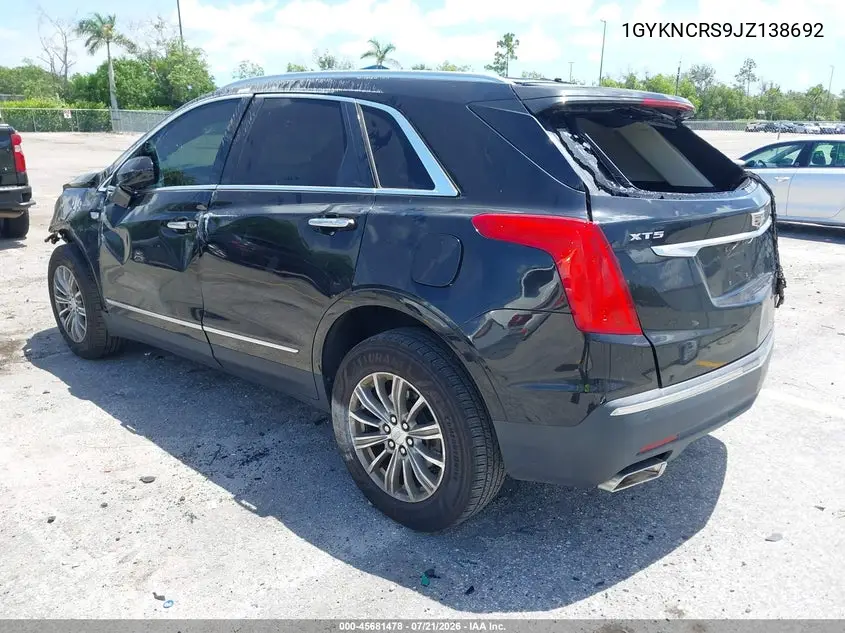 2018 Cadillac Xt5 Luxury VIN: 1GYKNCRS9JZ138692 Lot: 45681478
