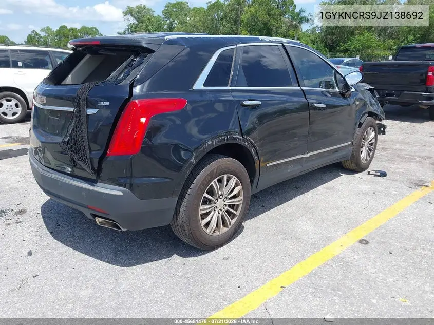 2018 Cadillac Xt5 Luxury VIN: 1GYKNCRS9JZ138692 Lot: 45681478