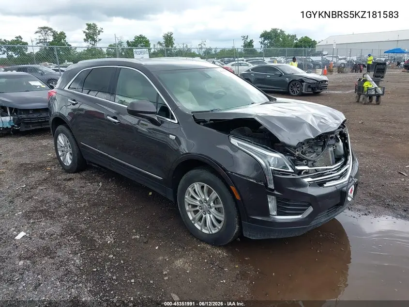 2019 Cadillac Xt5 VIN: 1GYKNBRS5KZ181583 Lot: 45351991