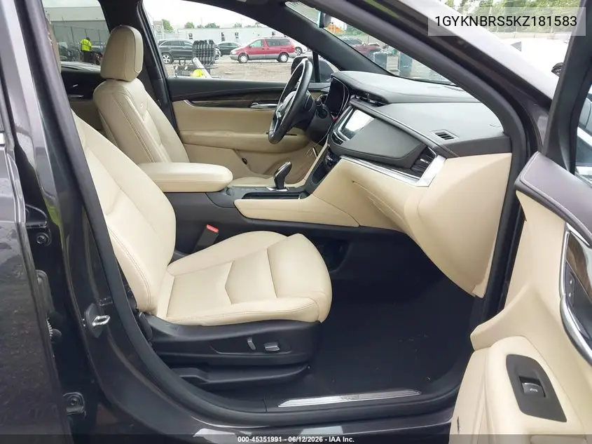 2019 Cadillac Xt5 VIN: 1GYKNBRS5KZ181583 Lot: 45351991