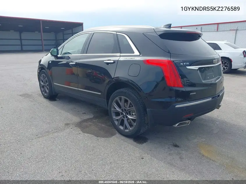 2019 Cadillac Xt5 Luxury VIN: 1GYKNDRS5KZ276589 Lot: 45361045