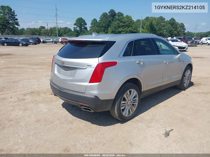 2019 Cadillac Xt5 Premium Luxury VIN: 1GYKNERS2KZ214105 Lot: 45426193