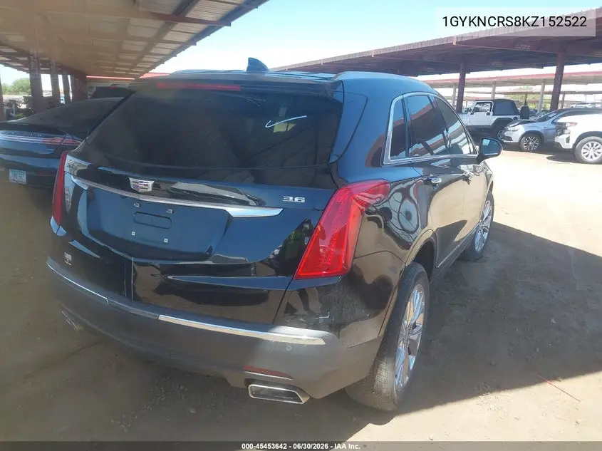 2019 Cadillac Xt5 Luxury VIN: 1GYKNCRS8KZ152522 Lot: 45453642