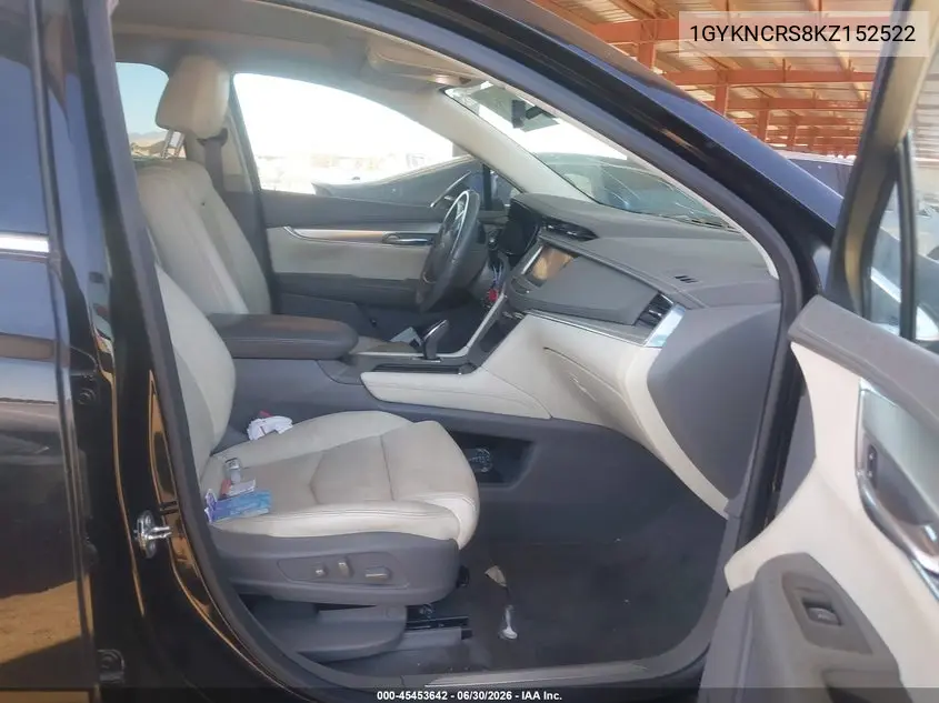 2019 Cadillac Xt5 Luxury VIN: 1GYKNCRS8KZ152522 Lot: 45453642