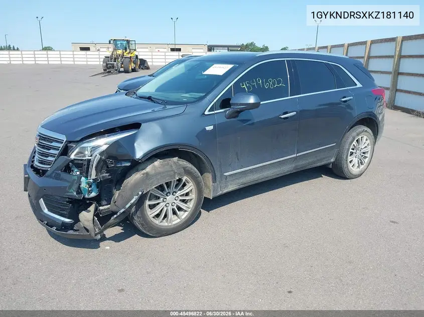 2019 Cadillac Xt5 Luxury VIN: 1GYKNDRSXKZ181140 Lot: 45496822
