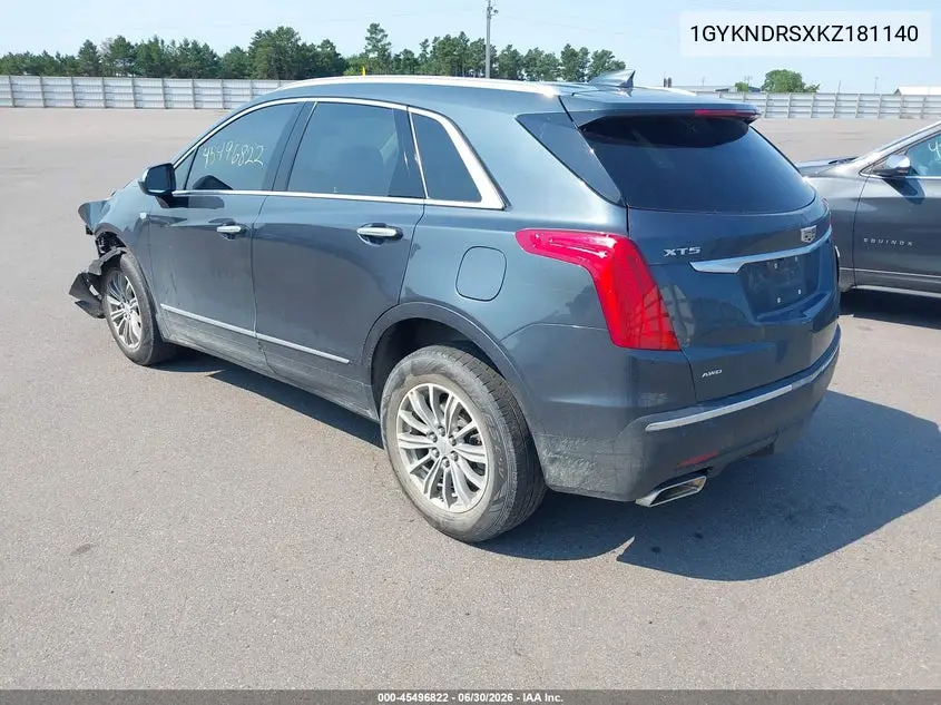2019 Cadillac Xt5 Luxury VIN: 1GYKNDRSXKZ181140 Lot: 45496822