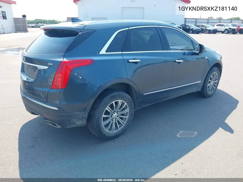 2019 Cadillac Xt5 Luxury VIN: 1GYKNDRSXKZ181140 Lot: 45496822