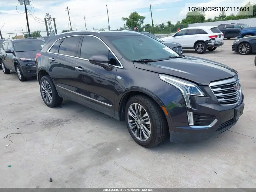 2019 Cadillac Xt5 Luxury VIN: 1GYKNCRS1KZ115604 Lot: 45543583