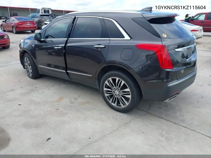 2019 Cadillac Xt5 Luxury VIN: 1GYKNCRS1KZ115604 Lot: 45543583