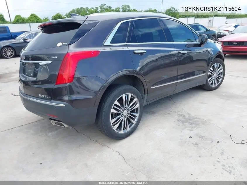 2019 Cadillac Xt5 Luxury VIN: 1GYKNCRS1KZ115604 Lot: 45543583