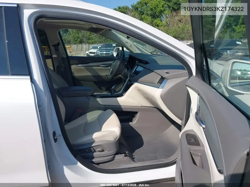 2019 Cadillac Xt5 Luxury VIN: 1GYKNDRS3KZ174322 Lot: 45575001