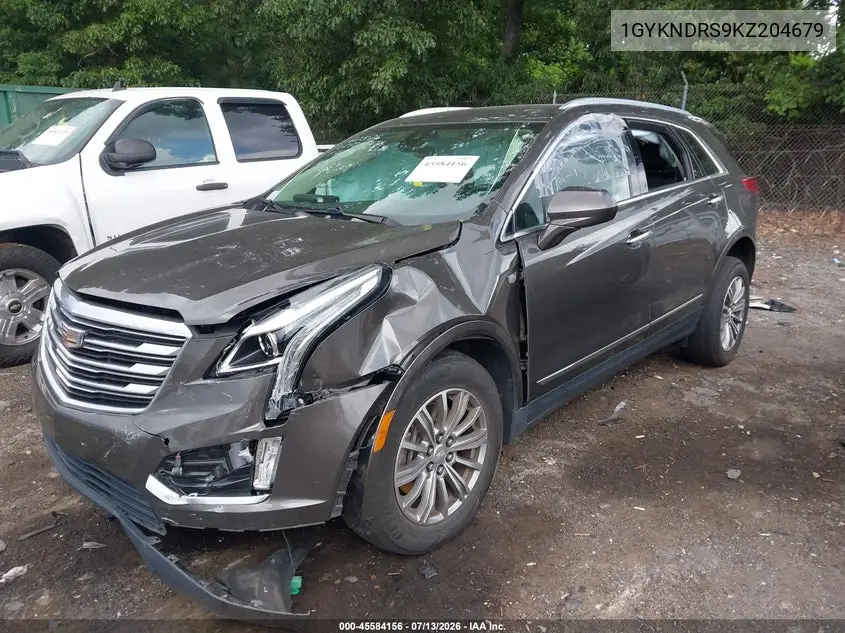 2019 Cadillac Xt5 Luxury VIN: 1GYKNDRS9KZ204679 Lot: 45584156