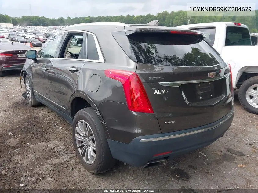 2019 Cadillac Xt5 Luxury VIN: 1GYKNDRS9KZ204679 Lot: 45584156