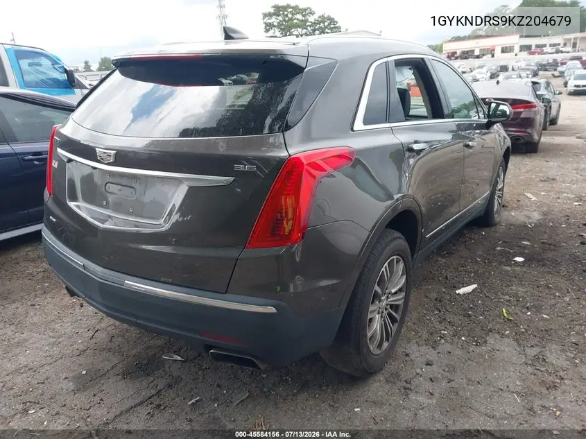 2019 Cadillac Xt5 Luxury VIN: 1GYKNDRS9KZ204679 Lot: 45584156