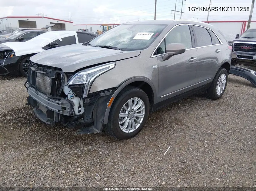 2019 Cadillac Xt5 Standard VIN: 1GYKNARS4KZ111258 Lot: 45589482