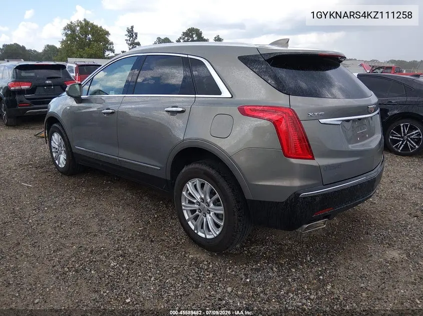 2019 Cadillac Xt5 Standard VIN: 1GYKNARS4KZ111258 Lot: 45589482