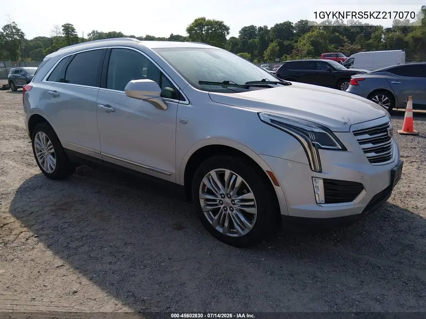2019 Cadillac Xt5 Premium Luxury VIN: 1GYKNFRS5KZ217070 Lot: 45602830