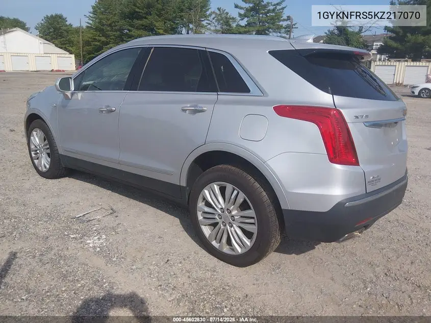 2019 Cadillac Xt5 Premium Luxury VIN: 1GYKNFRS5KZ217070 Lot: 45602830