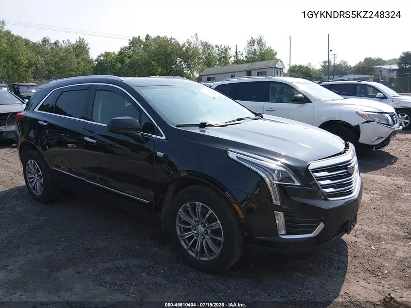 2019 Cadillac Xt5 Luxury VIN: 1GYKNDRS5KZ248324 Lot: 45610404