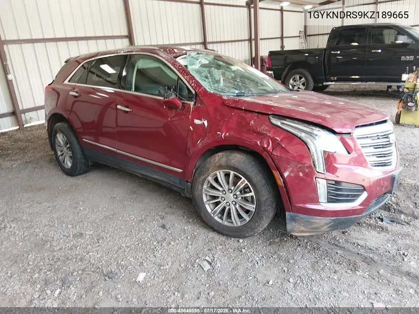 2019 Cadillac Xt5 Luxury VIN: 1GYKNDRS9KZ189665 Lot: 45646595