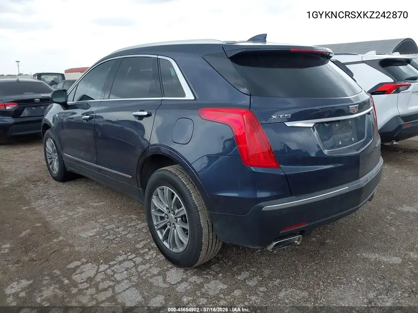 2019 Cadillac Xt5 Luxury VIN: 1GYKNCRSXKZ242870 Lot: 45654902
