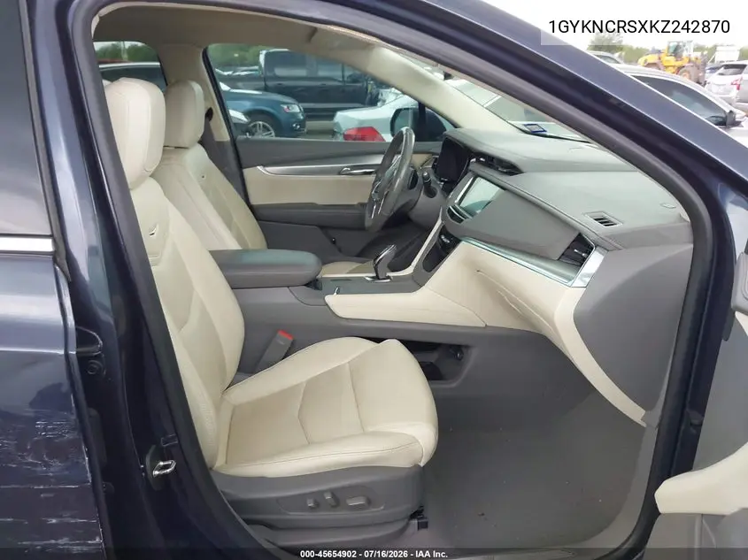 2019 Cadillac Xt5 Luxury VIN: 1GYKNCRSXKZ242870 Lot: 45654902