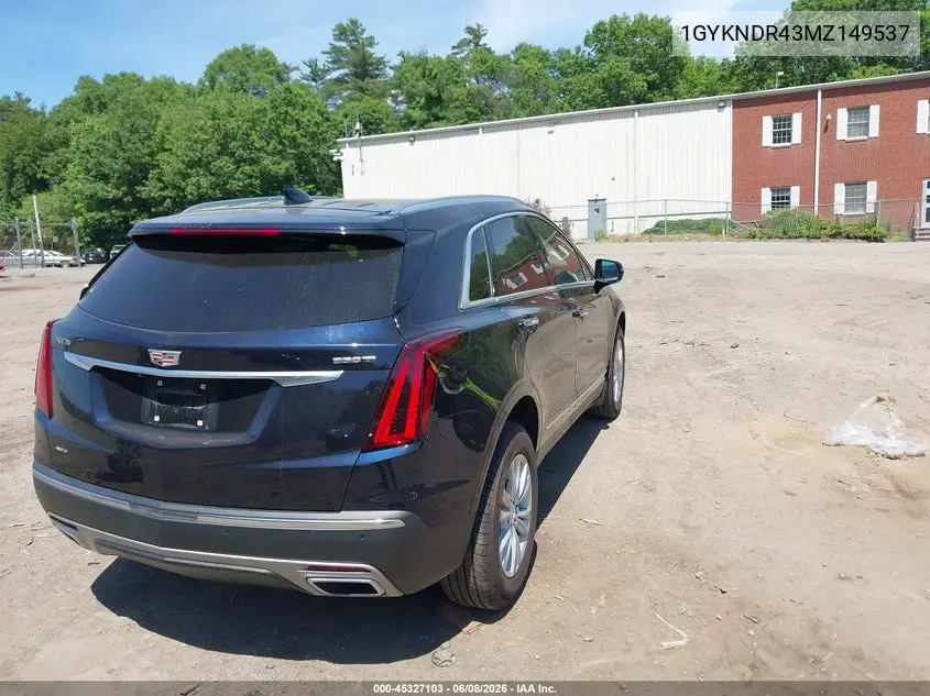 2021 Cadillac Xt5 Premium Luxury VIN: 1GYKNDR43MZ149537 Lot: 45327103