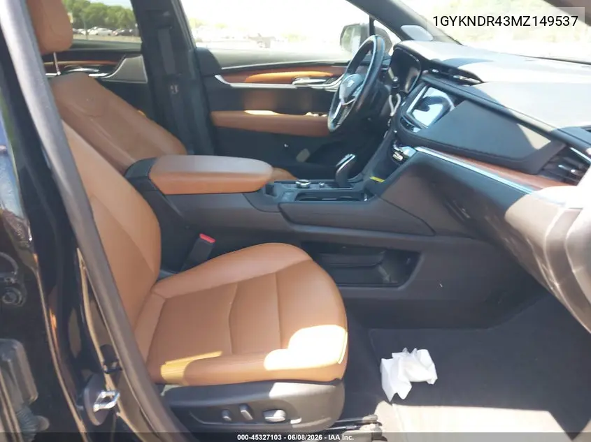 2021 Cadillac Xt5 Premium Luxury VIN: 1GYKNDR43MZ149537 Lot: 45327103