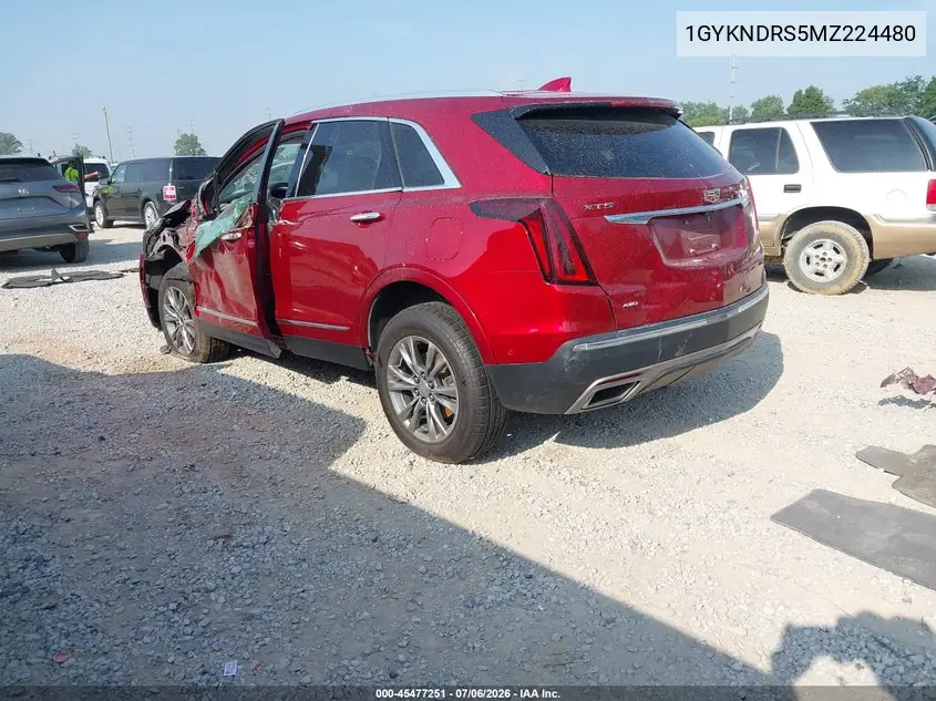 2021 Cadillac Xt5 Awd Premium Luxury VIN: 1GYKNDRS5MZ224480 Lot: 45477251