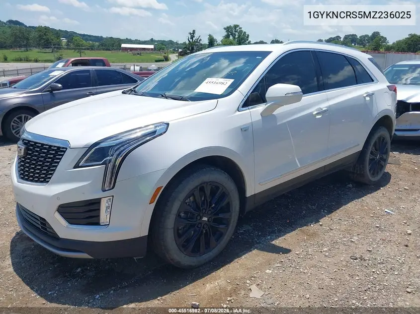 2021 Cadillac Xt5 Fwd Premium Luxury VIN: 1GYKNCRS5MZ236025 Lot: 45516982