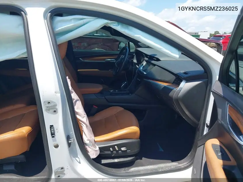 2021 Cadillac Xt5 Fwd Premium Luxury VIN: 1GYKNCRS5MZ236025 Lot: 45516982