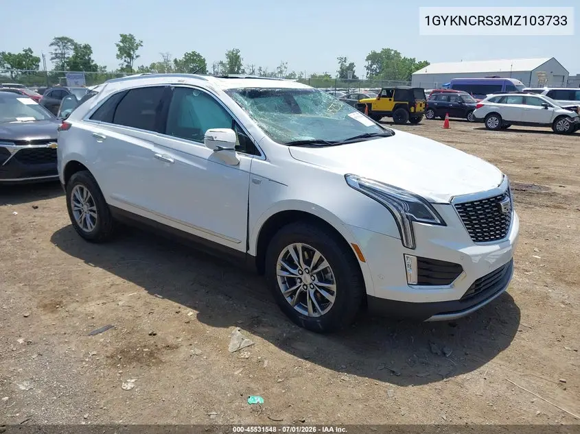 2021 Cadillac Xt5 Fwd Premium Luxury VIN: 1GYKNCRS3MZ103733 Lot: 45531548