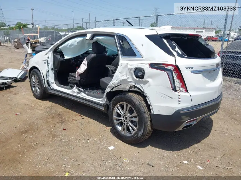 2021 Cadillac Xt5 Fwd Premium Luxury VIN: 1GYKNCRS3MZ103733 Lot: 45531548